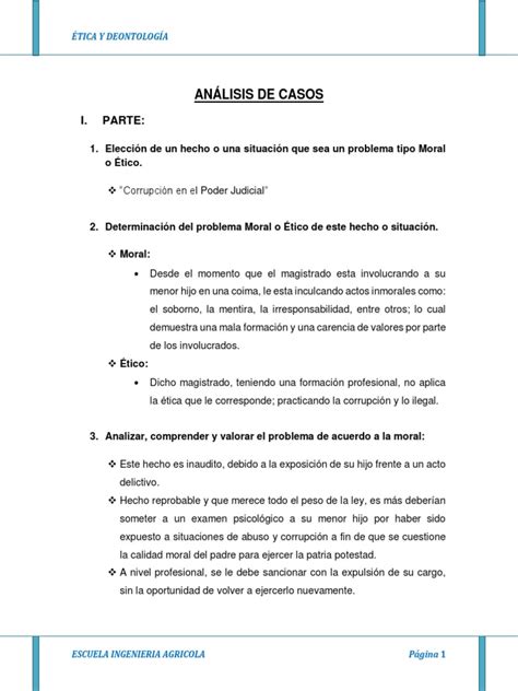 Análisis De Casos Pdf Ética Profesional Estereotipos