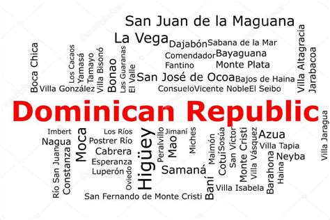 Tagcloud de las ciudades más pobladas de República Dominicana El