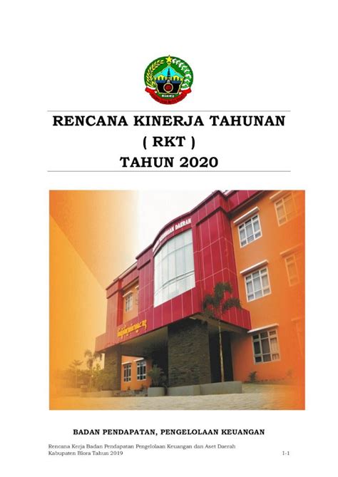 PDF RENCANA KINERJA TAHUNAN RKT TAHUN 2020 Rencana Kerja Badan