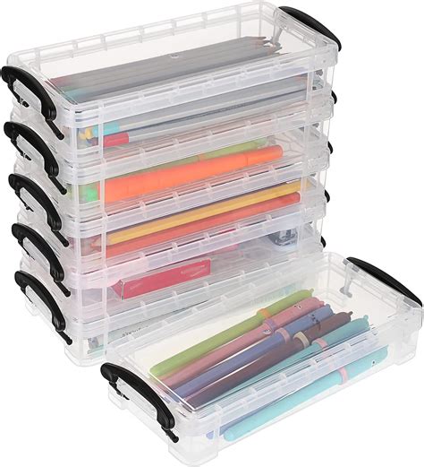 Amazon BTSKY Set Of 6 Large Capacity Pencil Box Office Supplies