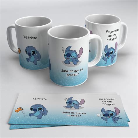 Artes Estampa Caneca Stitch Frases Abeced Rio Vida Adulta