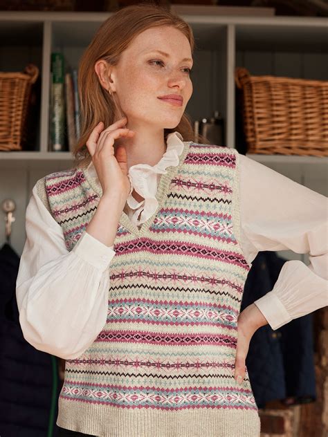 Buy Islay Oatmeal Fair Isle Vest From The Joules Online Shop