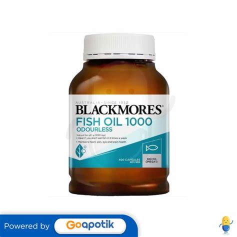 BLACKMORES ODOURLESS FISH OIL 1000 BOTOL 400 KAPSUL Kegunaan Efek