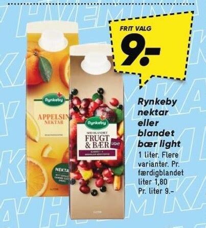 Rynkeby Nektar Eller Blandet B R Light Tilbud Hos Bilka