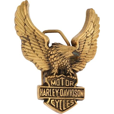 New Brass Harley Davidson Logo Motorcycle Biker 1970s Gem