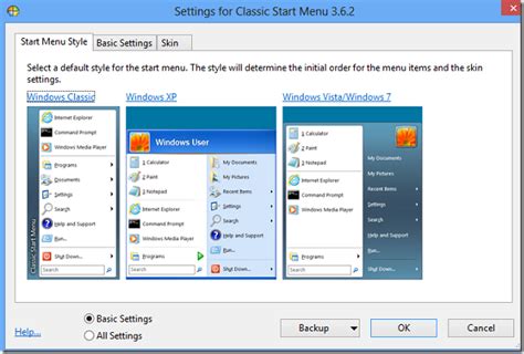 Bring Back Windows Classic Start Menu In Windows 8 With Classic Shell