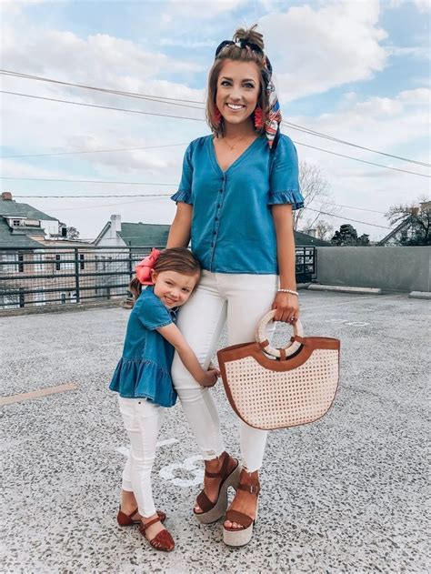 My Favorite Way To Style Chambray Mommy Daughter Outfits Mother