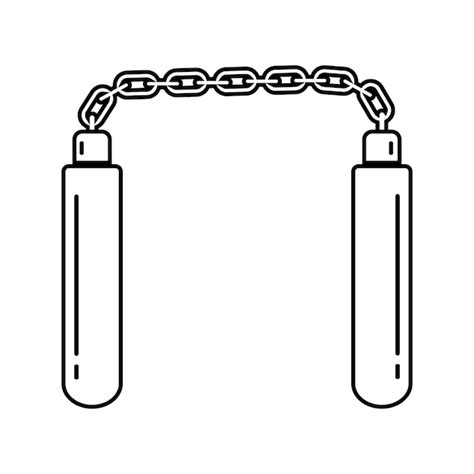 Premium Vector Nunchaku Icon