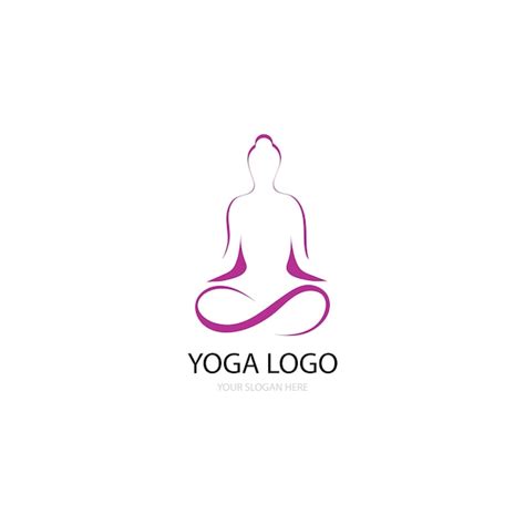 Vector De Logotipo De Icono De Yoga Vector Premium