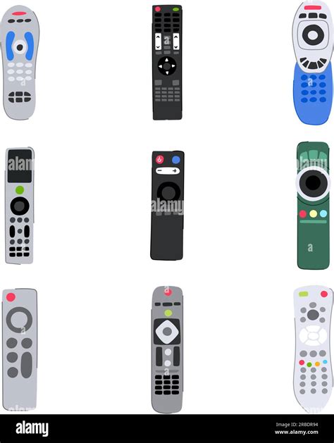 Tv Remote Set Cartoon Vector Illustration Stock Vector Image And Art Alamy