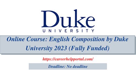 Online Course English Composition By Duke University 2023 Fully