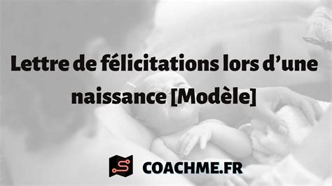 Lettre De F Licitations Lors D Une Naissance Mod Le