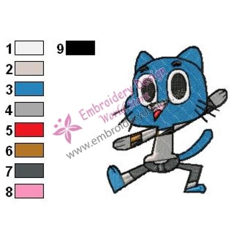 The Amazing World Of Gumball Embroidery Design 04