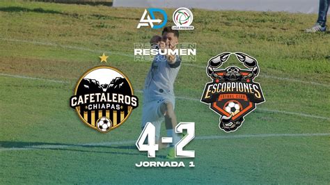 Resumen Y Goles Cafetaleros De Chiapas Escorpiones F C Liga