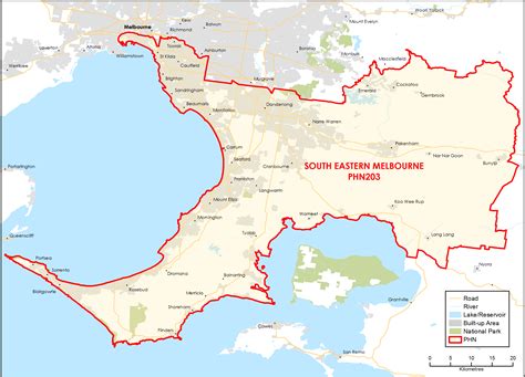 South Eastern Melbourne Vic Primary Health Network Phn Map