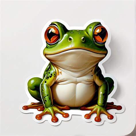 Premium Photo Cute Frog Stickers Cartoon 3d Frogs Cartoon