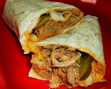 Pulled Pork Barbecue Burritos Recipe Just A Pinch Recipes