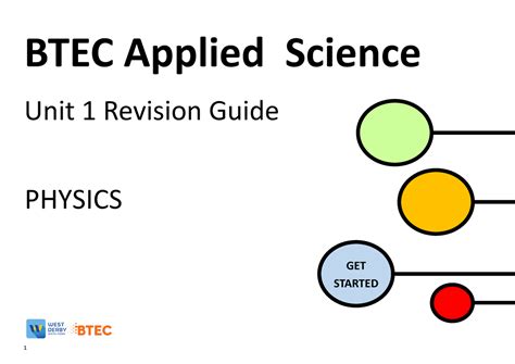 Unit 1 Revision Guide Physics BTEC Applied Science Unit 1 Revision