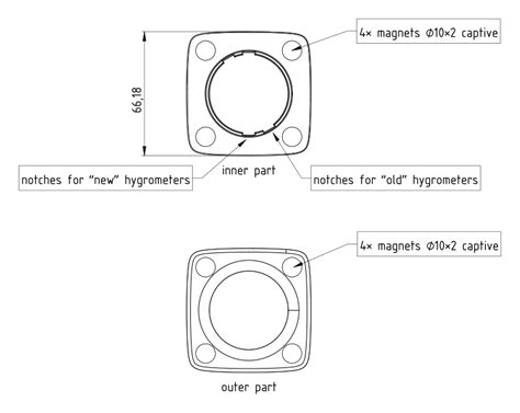 Magnetic Drybox Humidity Sensor Mount By Rynn Download Free Stl Model