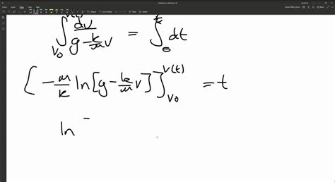 SOLVED Obtain The Equation Of Motion For A Particle Falling Vertically