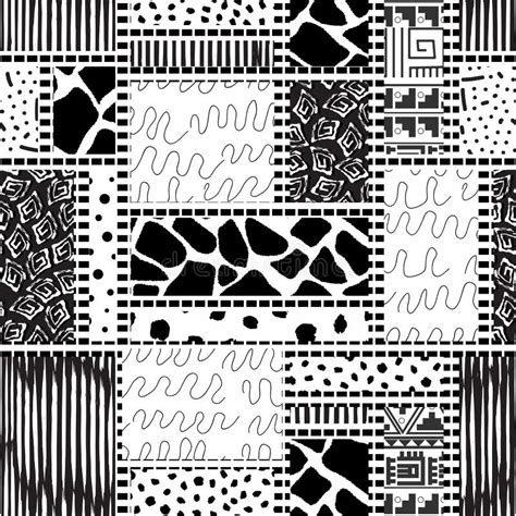 Seamless Patchwork Pattern Rectangles And Squares Stock Illustration Illustration Of Design