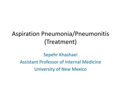 Best Antibiotics For Aspiration Pneumonia