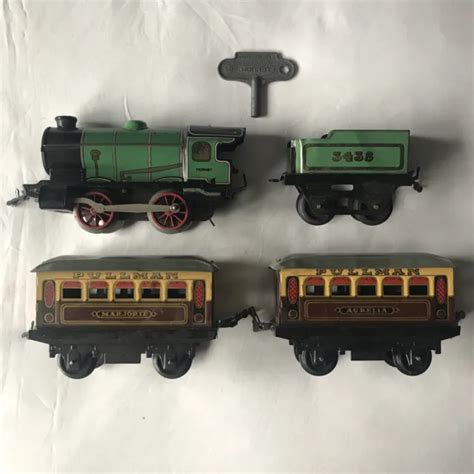 VINTAGE HORNBY MECCANO O Gauge Clockwork Pullman Train Set 100 00