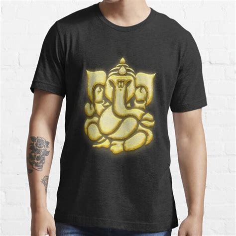 Lord Ganesha 3d Golden Art T Shirt T Shirt For Sale By Kartickdutta101 Redbubble Ganesha