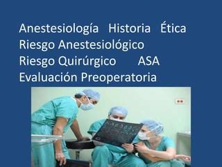 Evaluacion Preoperatoria Ppt