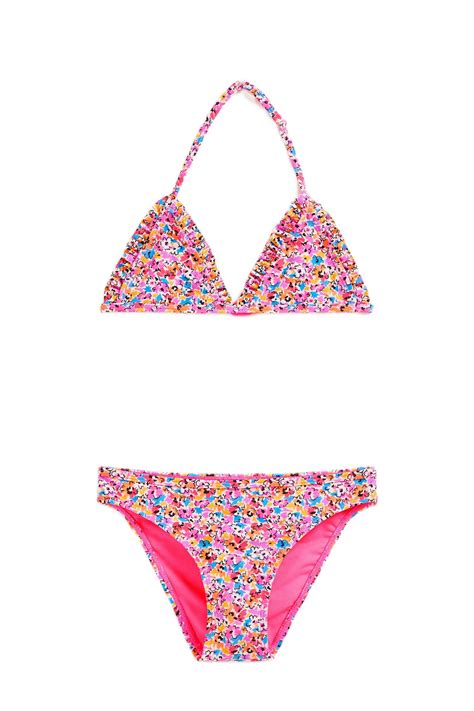 We Fashion Triangel Bikini Met Ruches Roze Kleertjes