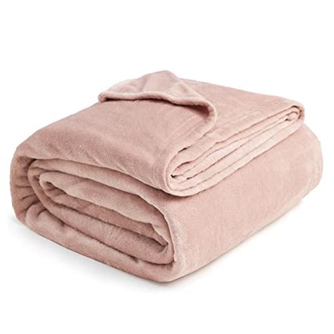 Bedsure Fleece Blankets King Size Dusty Pink Bed Blanket Soft