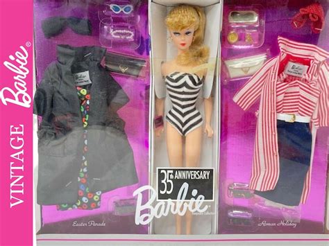 Barbie 1994 Barbie 35th Anniversary Giftset 1959 Reproduction Doll And ...