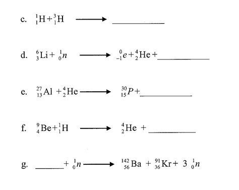 Balance Nuclear Equations Worksheet Printable Calendars AT A GLANCE