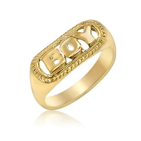 Boys Rings 14k Yellow Gold Childrens Boy Ring