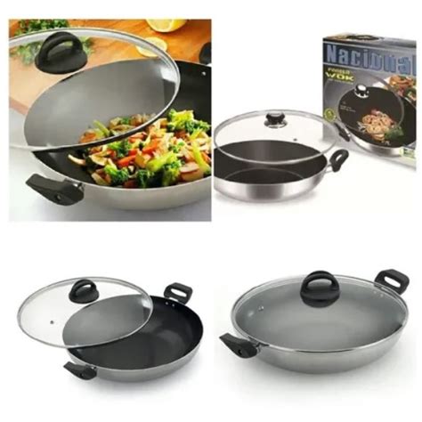 Panela Frigideira Wok Paella Cm Antiaderente L Teflon Shopee Brasil