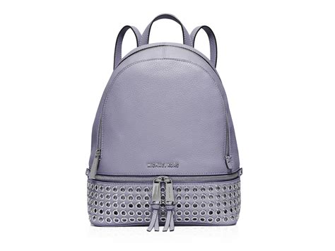 Michael Michael Kors Leather Medium Rhea Zip Grommet Backpack In Lilac