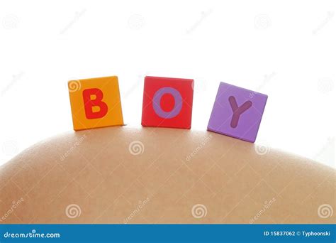 Boy Written With Colorful Alphabet Cubes Stock Photo Image Of Belly