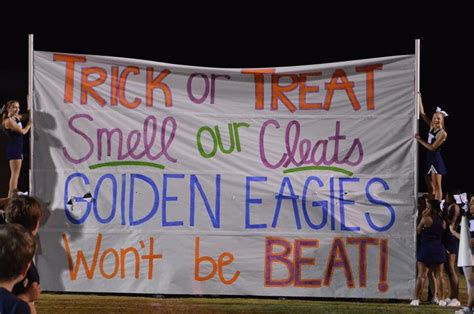 Jhs Football Run Through Sign Cheerleading Pinterest Football