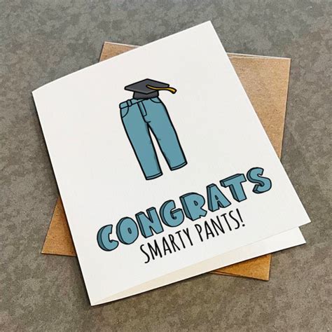 Smarty Pants Graduation Card Cute Congratuations Card For New Graduate