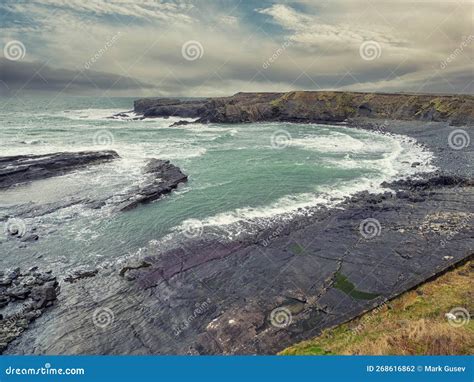 Stunning Rough Coast Line Of Ireland Near Bridges Of Ross County Clare