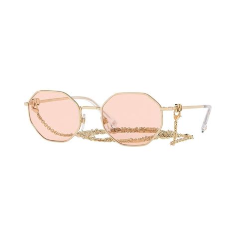 Valentino Va2040 Pale Gold Pink Lens 30035 Sunglasses V Logo