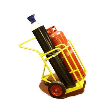 Shree Engineers Red Double Gas Cylinder Trolley For Industrial Load