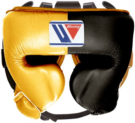 Winning Cheek Protector Headgear - Gold · Black – WJapan Boxing