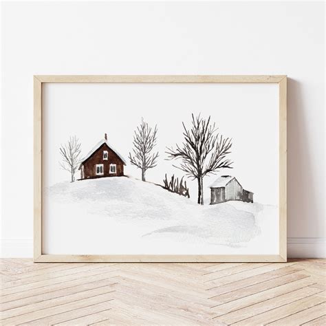 Winter Wall Art Winter Wonderland Art Holiday Wall Art - Etsy