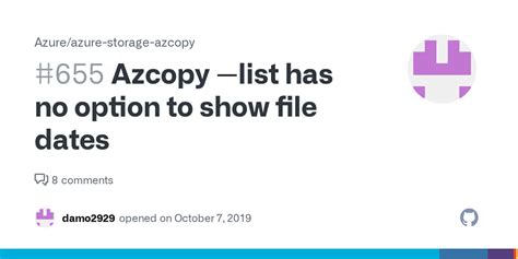 Azcopy List Has No Option To Show File Dates Issue Azure