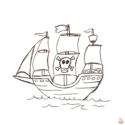 Dibujo De Barco Pirata Para Colorear Modelos Para Imprimir Gratis