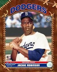 Second Base, Jackie Robinson, Los Angeles Dodgers. Tough call against ...