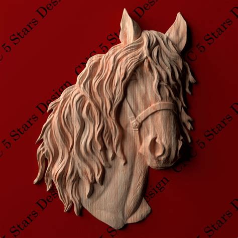 Wood Carving Horse Head Home Decor Etsy