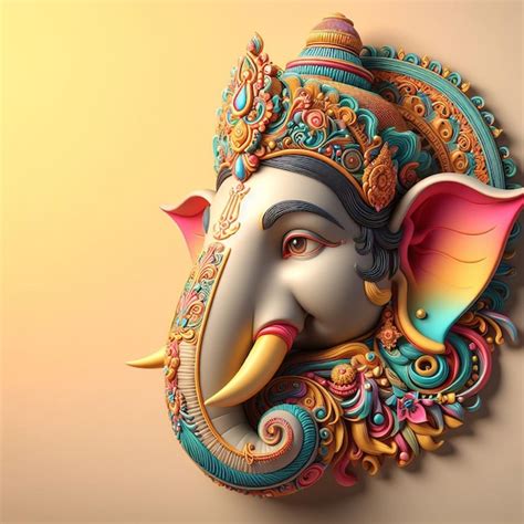 Premium Photo Lord Ganesh Head Image Background