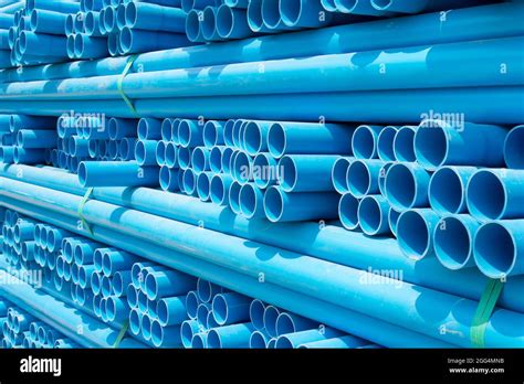 PVC Pipes Stacked In Construction Site Stock Photo Alamy